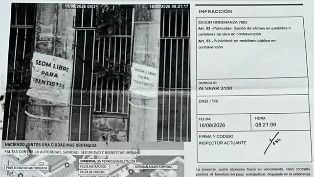 Carteles contra el SEOM: dejaron sin efecto la multa de casi un millón de pesos a la Vecinal Candioti Sur por falta de pruebas
