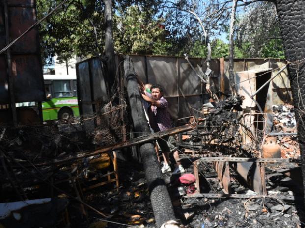 Incendio en una chatarrería de Rosario