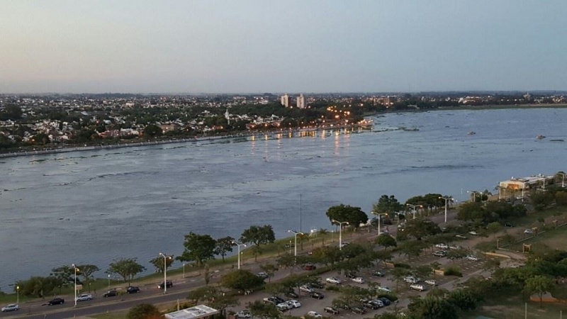 Crecida del Río Paraná - Toma aérea