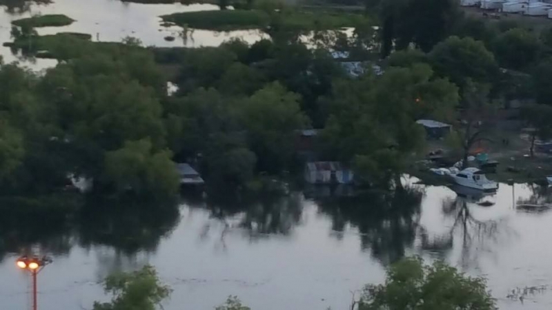 Crecida del Río Paraná - Toma aérea