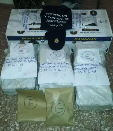 La Policía secuestró 101 panes de marihuana en Reconquista