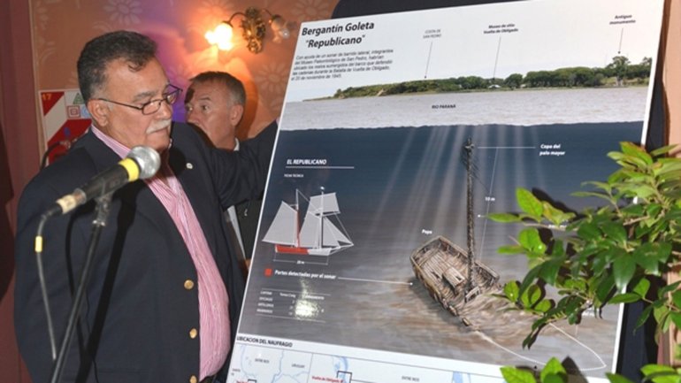 Navío histórico encontrado en el río Paraná