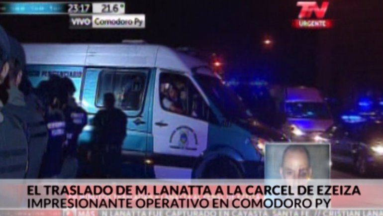 Martín Lanatta llegó a Capital, no declaró y fue trasladado al penal de Ezeiza