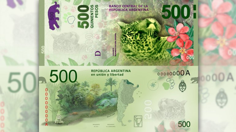 El Banco Central emitirá billetes de $200, $500 y $1.000 con figuras de animales
