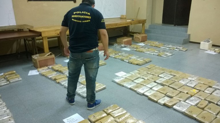 Secuestraron 200 kilos de marihuana en Zárate