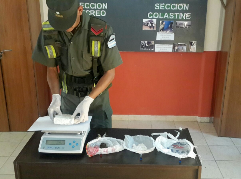 Incautaron más de 3 kilos de cocaína y 240 gramos de marihuana