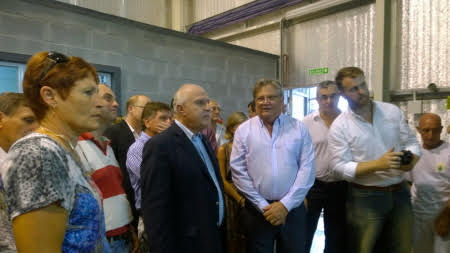 Carlos Fascendini participó de la inauguración del Molino de Alcorta