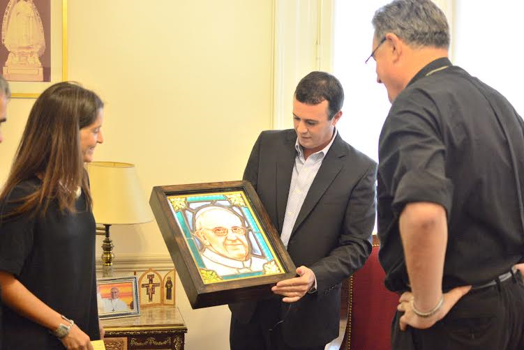 Martínez Kerz se reunió con Monseñor Martín y los titulares de los sindicatos de Empleados de Comercio y Municipales