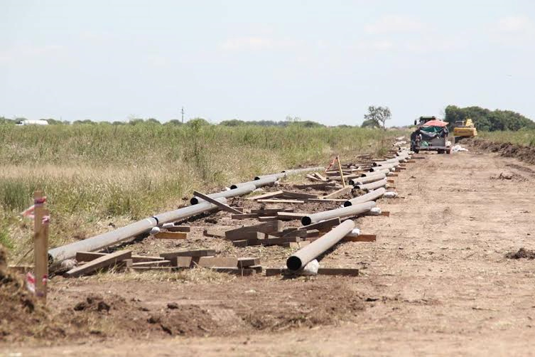 Obra de gas natural en el Dpto. San Cristóbal