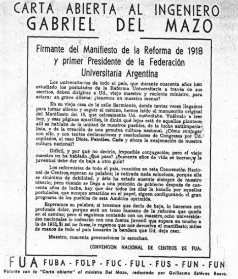 Día de la Memoria - Carta Abierta
