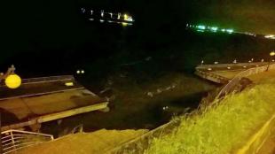 Se desbarrancó parte de la costanera de San Lorenzo