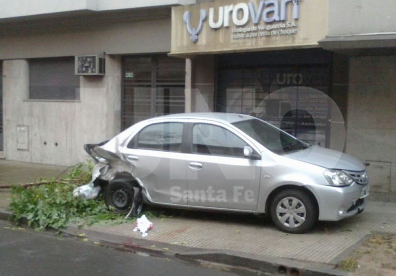 Accidente en pleno centro santafesino