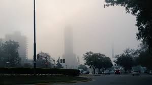 Reducción de visibilidad por bancos de niebla