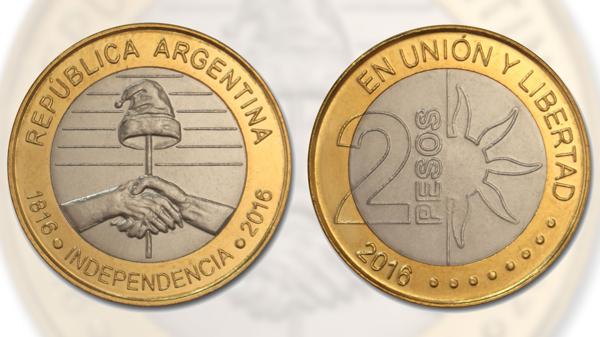El Banco Central emitirá una nueva moneda de dos pesos por el Bicentenario
