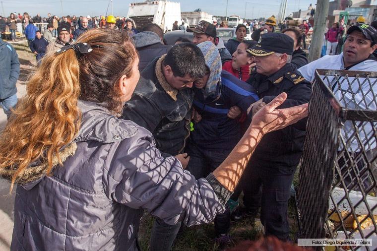 Incidentes durante el acto de Macri en Mar del Plata