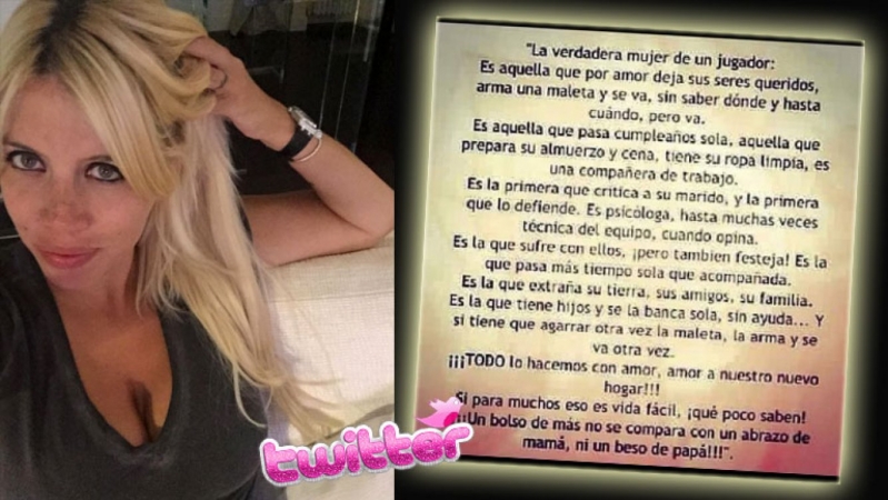 FUERTE CARTA DE WANDA NARA A QUIENES LA CRITICAN
