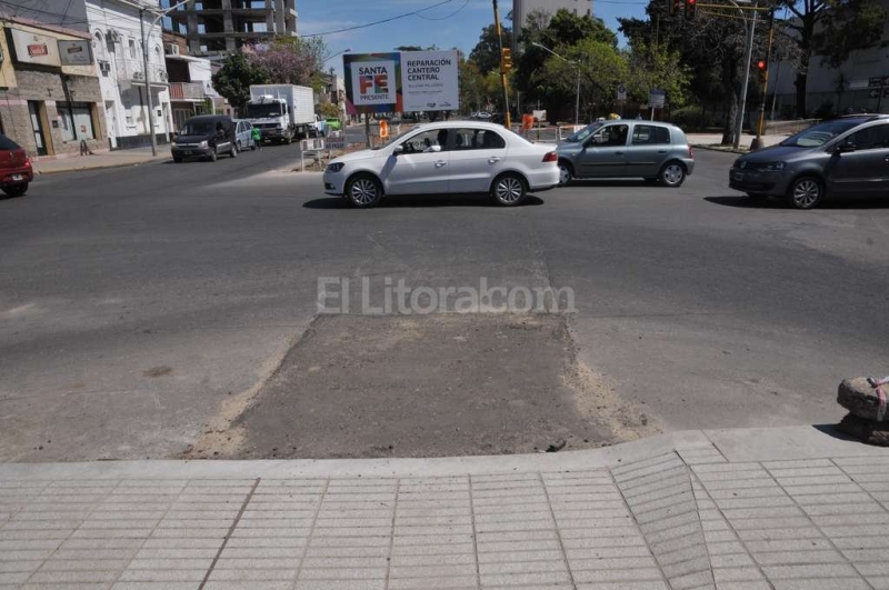 Otro hundimiento en Boulevard y Urquiza