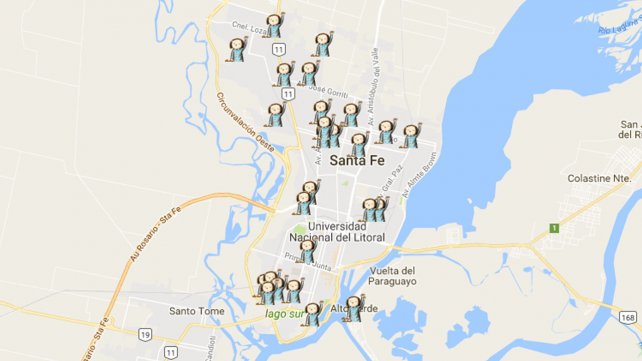 El mapa de los femicidios en la ciudad de Santa Fe