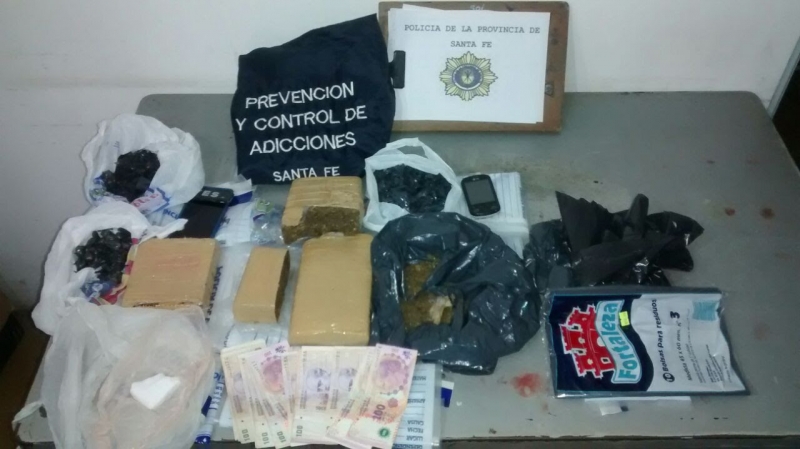 Secuestraron cocaína y marihuana en Laguna Paiva