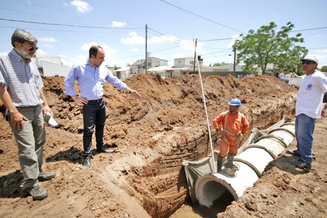 Avanza la construcción del desagüe Nueva Santa Fe
