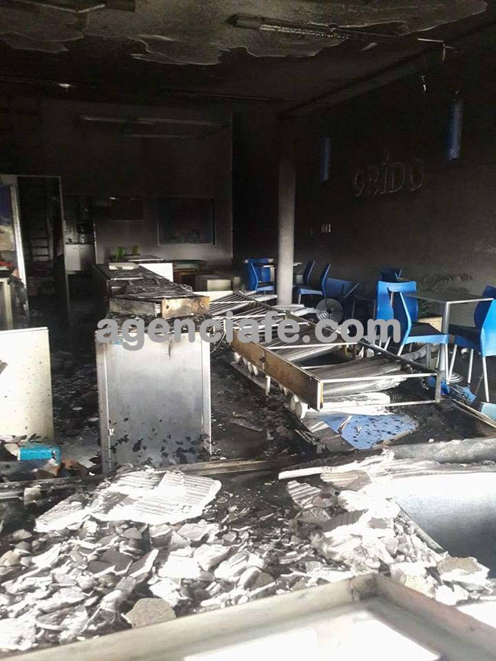 Se incendió una heladería en el norte de la ciudad