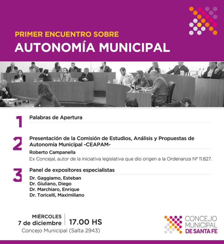 Se realizará el primer encuentro sobre Autonomía Municipal