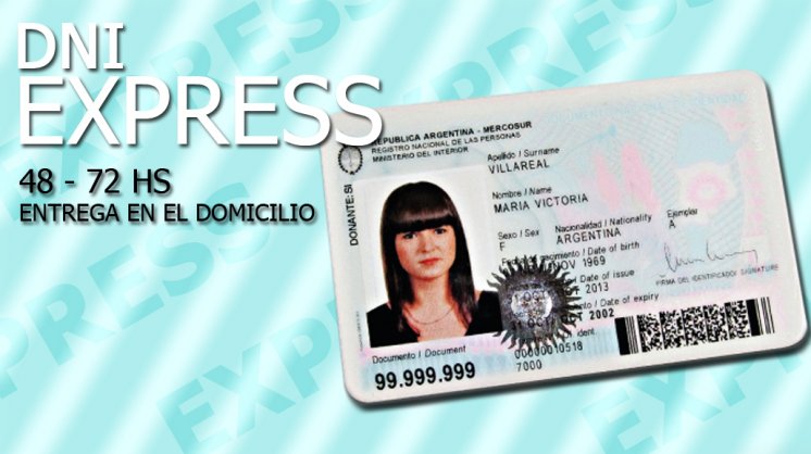 Ya se puede obtener el DNI express en todo el país