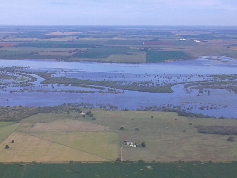 Estado de los campos luego de un fin de semana lluvioso