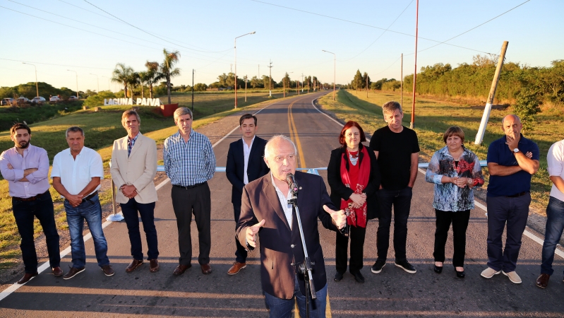 Lifschitz dejó inaugurado el nuevo acceso a Laguna Paiva