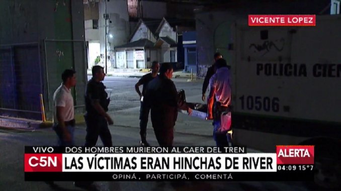 Dos hinchas de River murieron al caer del tren cuando iban a la cancha