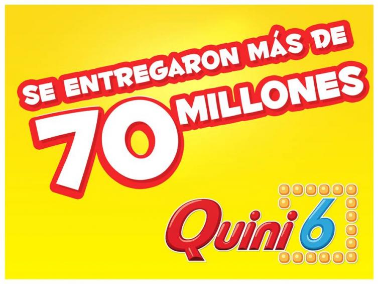 Se entregaron más de $70 millones en el Quini 6