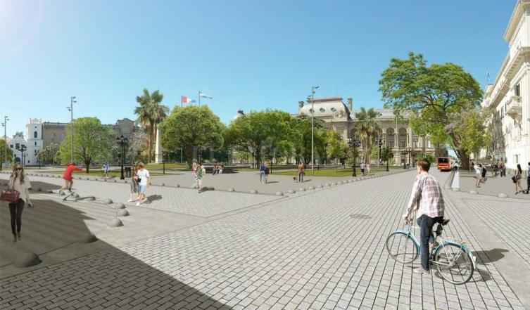 Presentan la remodelación de Plaza 25 de Mayo