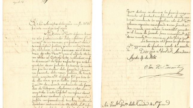 San Martín mencionó en 1816 a las Malvinas como argentinas