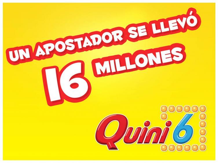 Un apostador se llevó más de $16 millones en el Quini 6