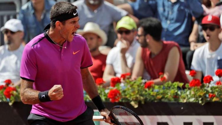 ROMA: DELPO LE GANÓ A KEI NISHIKORI VA POR DJOKOVIC EN CUARTOS DE FINAL