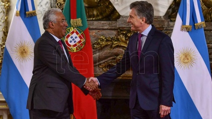 Macri recibió al primer ministro de Portugal 