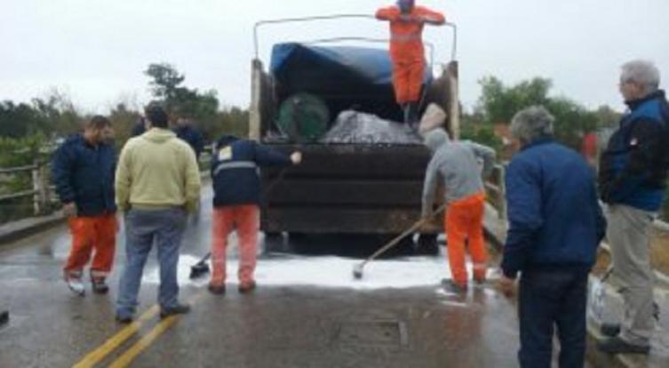 Se reparó el puente sobre Arroyo Leyes