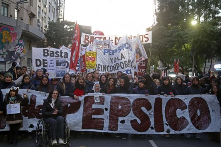 Jornada de protesta para los trabajadores de Pepsico 