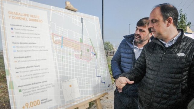 Inauguran obras en Guadalupe Oeste y Coronel Dorrego