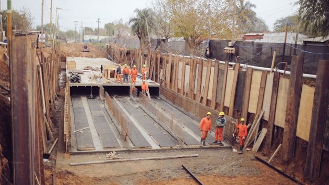Avanza la obra del desagüe Espora