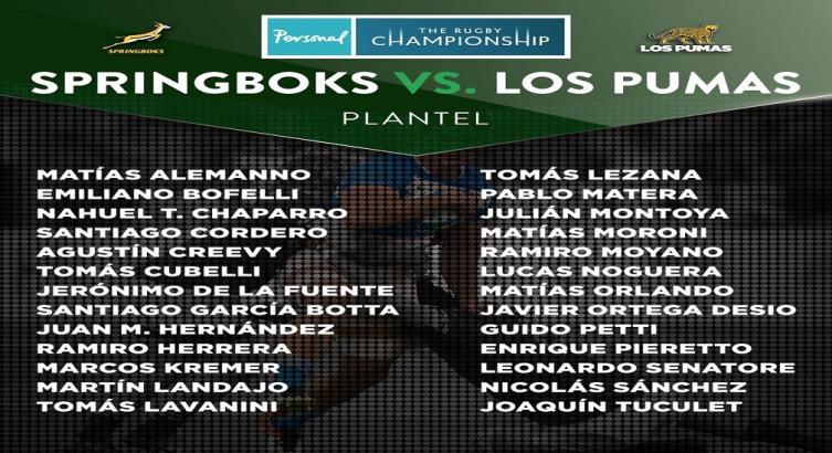 LOS PUMAS VIAJARÁN A SUDÁFRICA PARA COMENZAR EL RUGBY CHAMPIONSHIP
