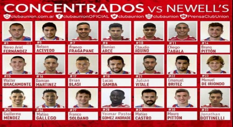 UNIÓN VIAJÓ A ROSARIO CON 20 JUGADORES CONVOCADOS