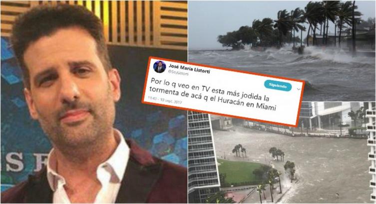 DESAFORTUNADA FRASE DE JOSÉ MARÍA LISTORTI POR EL HURACÁN IRMA