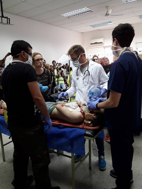 La FCM realizó un simulacro sobre riesgo químico