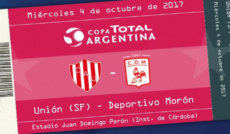 VENTA DE ENTRADAS PARA UNIÓN DE SANTA FE – DEPORTIVO MORÓN