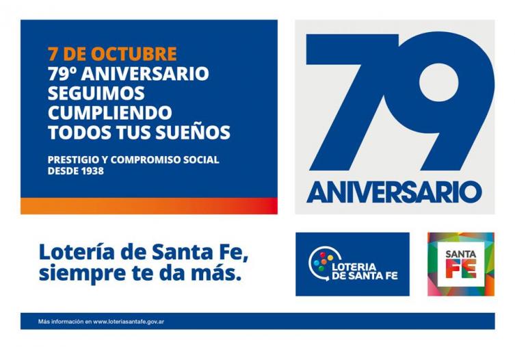 Lotería de Santa Fe celebra 79 años de su creación