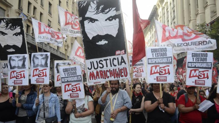 Multitudinaria marcha a tres meses de la desaparición y muerte de Maldonado