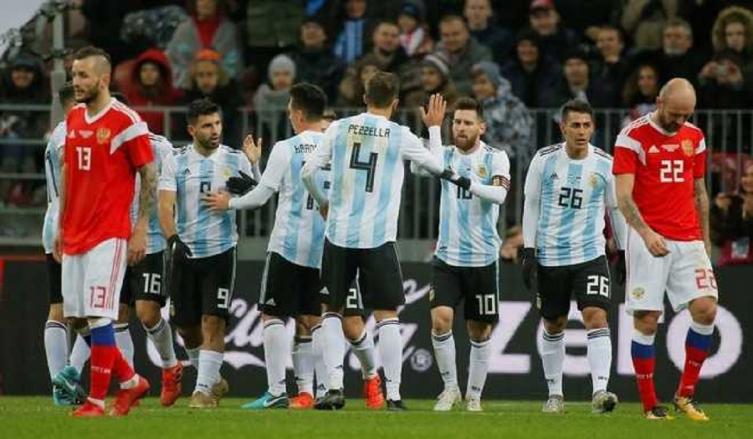 Argentina cumplió en el primer amistoso rumbo al Mundial ganando a Rusia 1 a 0