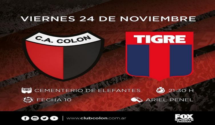 EL INVICTO COLÓN RECIBE AL NECESITADO TIGRE