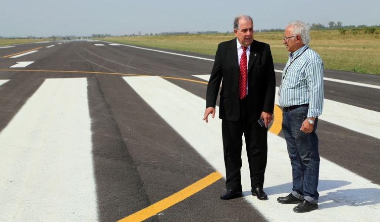 Recorrieron las obras que se realizan en el Aeropuerto de Sauce Viejo
